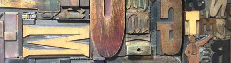 wooden letterpress characters