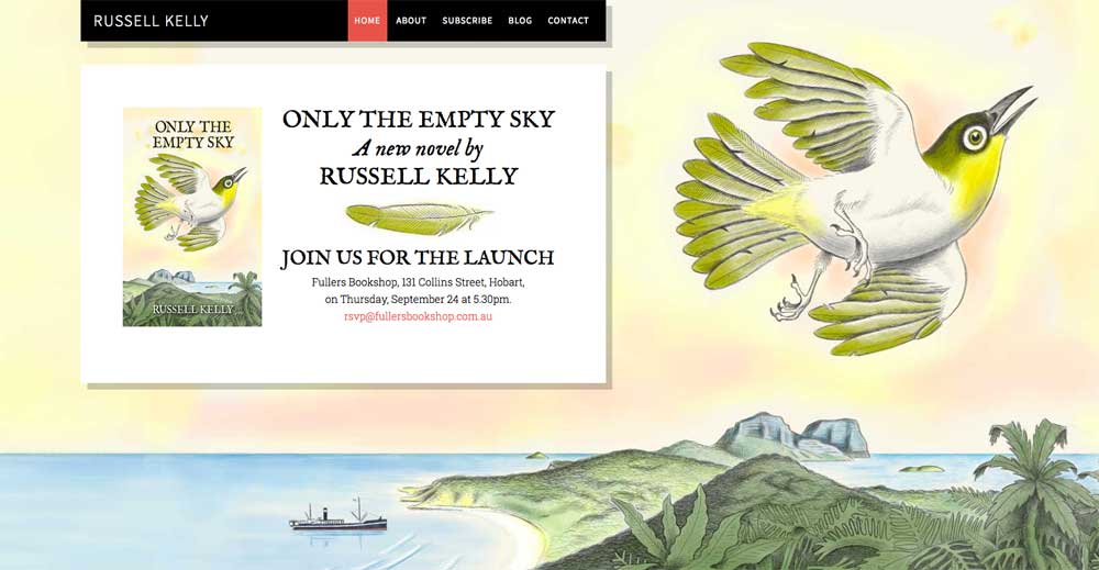 Website for Only The Empty Sky.
