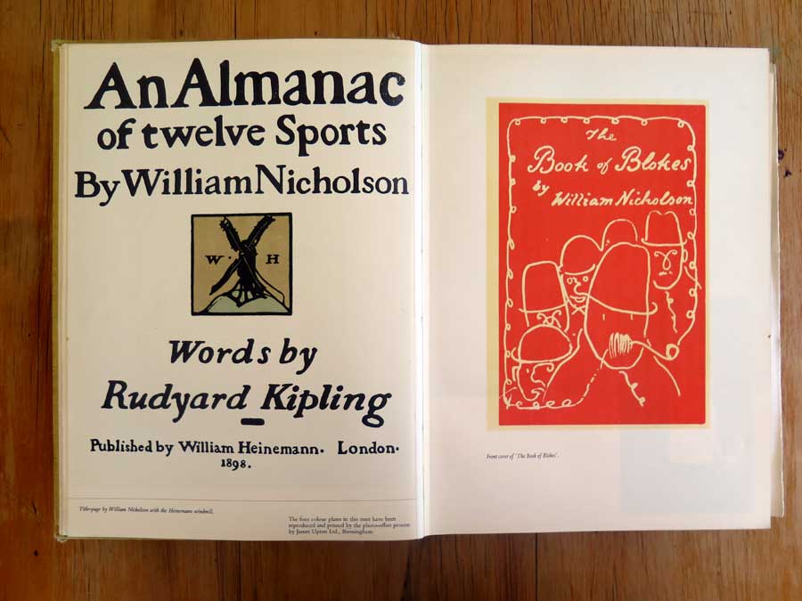 Examples of work by William Nicholson from the 1956 Golden Jubilee edition of the Penrose Annual.